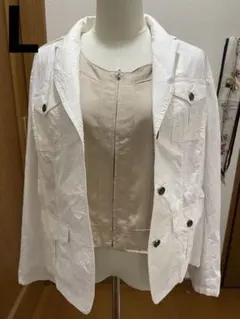 テーラードジャケット　ノーカラージャケット