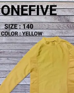 【ONEFIVE】アンダーシャツ 140 イエロー サッカー インナー メッシュ