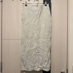 ユニクロ　グレー リブ編み スリットタイトスカート