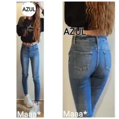 アズール　バイ　マウジー　ストレッチ抜群　スキニー　デニム