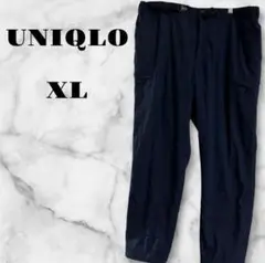 UNIQLO XL メンズ　ネイビー ナイロンパンツ 調整可能