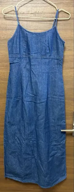 デニムキャミソールロングワンピース