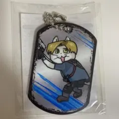 カプくじ バイオハザード×仕事猫 缶バッジ ドッグタグ風キーホルダー