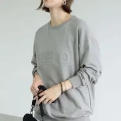 reca CIELO グレー 長袖　トレーナー　エンボス加工立体スウェット　レカ