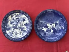 ミッキー・マウス 皿 2000年・2001年セット
