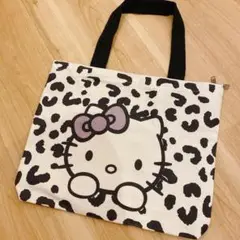 トートバッグ　ヒョウ柄　ハローキティ