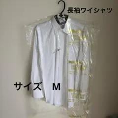 ユニクロ　ボタンダウンシャツ　白　ストライプ