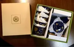 たち吉　瑠璃唐草　茶器揃