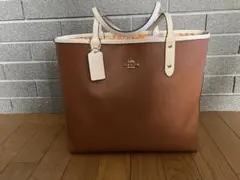 コーチ　トートバッグ　ショルダーバッグ　大容量　リバーシブル