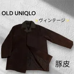 希少 オールド ユニクロ UNIQLO キャメル シングル レザージャケット