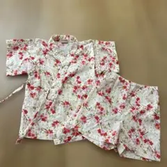 petit main 花柄甚平とショートパンツセット　プティマイン