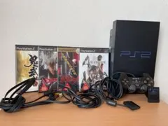 【動作確認済み】PS2 SCPH-10000 ブラック 本体セット