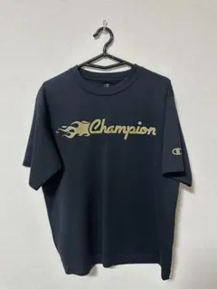 Champion Tシャツ ブラック ゴールドロゴ M
