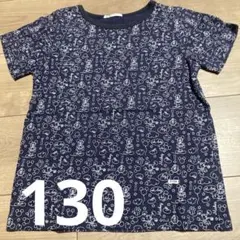 130 FITH ミッキーマウス柄　紺Tシャツのサムネイル