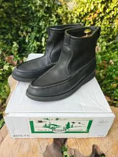 ラッセルモカシン　新品未使用　アメリカ製　3ホール　本革シボレザー　ミドルブーツ レザーシューズ | USA SAY