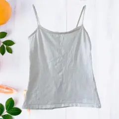キャミソール 【M】タンクトップ ホワイト 白 無地 シンプル レディース