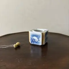 色絵盃台1点　その3明治大正　瀬戸伊万里　杯台酒台　アンティーク骨董　検:李朝