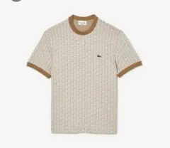 ラコステ　モノグラムジャカードトリムTシャツ