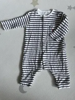 美品♡ブチバトー　ストライプロンパース　12month