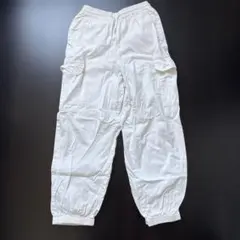 GU カーゴパンツ ゴム入りウエスト 白　M