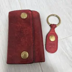 イルビゾンテ キーケース＆キーホルダー セット 赤