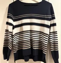 CLOSSI ストライプデザイン 長袖ニットのサムネイル