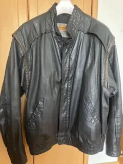 短丈 90s ヴィンテージ 本革 牛革 レザージャケット M ストリート