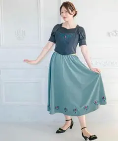 新品】kaho アナ アナ雪 ビスチェ付きワンピース しまむら L