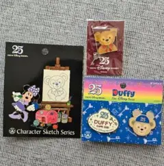 東京ディズニーリゾート 25周年 ダッフィー　ピンバッジセットのサムネイル