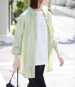 SLOBE IENA リネンコットンレギュラーシャツ