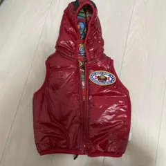 【美品】HYSTERIC MINI 赤 フード付きベスト