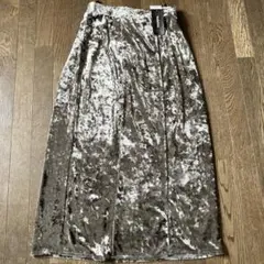 タグ付き新品 Radarista しまむら ベロアナロウロングスカート M
