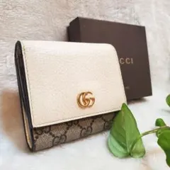 美品　GUCCI グッチ　GG マーモント　折財布　ミディアムウォレット