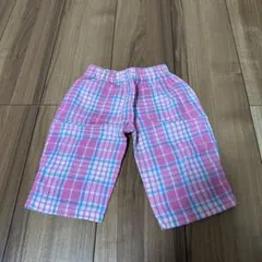 チェック柄カジュアルパンツ 95cm未満