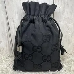 GUCCI ブラック 巾着 レディース ポーチ 7587 GUCCI ブラック 巾着 レディース ポーチ 7587 - メルカリ