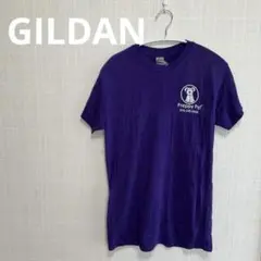 US古着 GILDAN パープル Tシャツ 犬 プリント Preppy Pet
