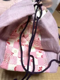 浴衣巾着❤️ピンク和装古風❤️古典柄花火大会お盆❤️お祭り