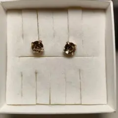 ゴールド クリスタルスタッドピアス