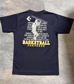converse コンバース バスケットTシャツ　紺　150