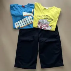 150男の子 Tシャツ2枚＆ショートパンツ THE SHOP TK プーマ