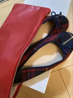 【未使用】MACKINTOSH PHILOSOPHY チェック柄バレエシューズ