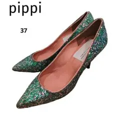 【美品】pippi ピッピ ポインテッドトゥパンプス　ラメ　キラキラ　グリッター