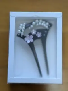 かんざし バチ型 和装 着物 留袖 扇型 (紫色) 新品