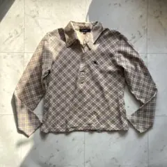 Burberry バーバリー　長袖　ノバチェック　ワイシャツ　刺繍ロゴ　L