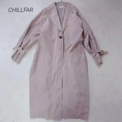 CHILLFAR ロングトレンチコート ベルト付き 花柄レース フェミニン Fのサムネイル
