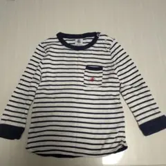 プチバトー 長袖ボーダーシャツ 90cm