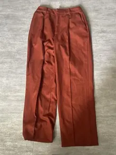 オレンジ ストレートパンツ グローバルワーク