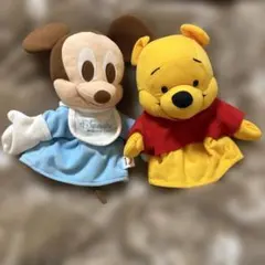 パペット　くまのプーさん ミッキ　ベビーミッキー