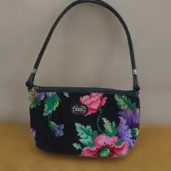 FEILER フェイラー ハンドバッグ ミニバッグ 花柄 シェニール織 ブラックのサムネイル