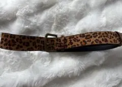 ヒョウ柄ベルト　y2k ファッション　グランジ
